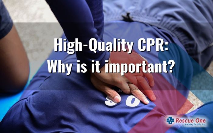 To ensure high quality cpr and high quality chest compressions